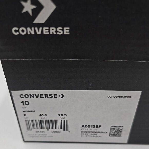 Size 10 - Converse Chuck Taylor All Star Lift Platform High Decade Pink W - Picture 7 of 9